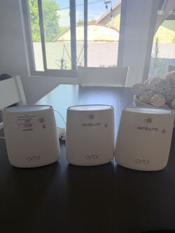 NETGEAR Orbi Tri-band Whole Home Mesh WiFi System with 2.2Gbps speed (RBK23) Router & Extender