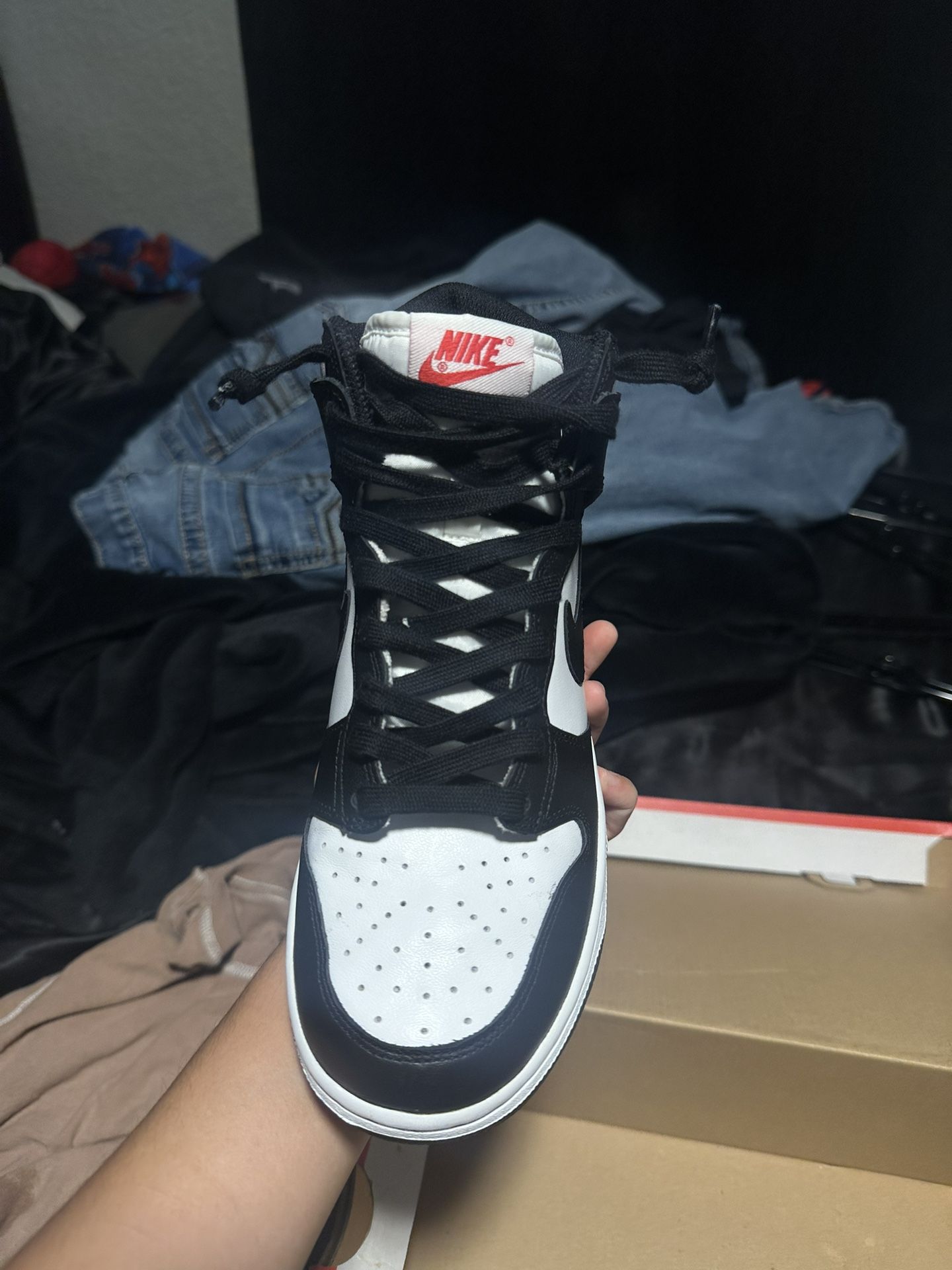 Nike High Black & White Jordans