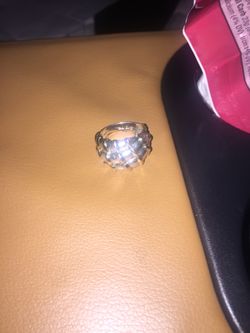 Silver nugget ring