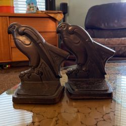 Antique Italian Art Deco Solid Bronze Bookends