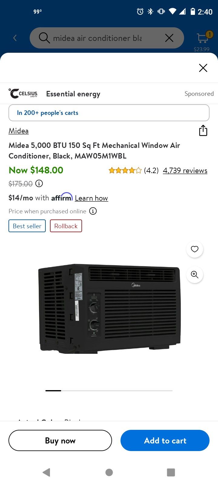 Midea 5,000 BTU Air Conditioner 