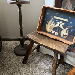 Small Antique Wooden Stool