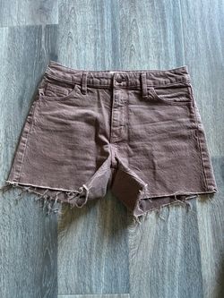 Mauve Denim Cut-Off Jean Shorts