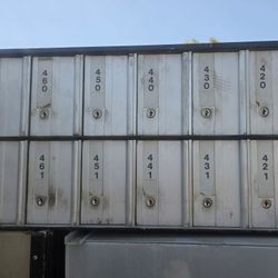 Vintage 12-Door USPS Postal Mailbox Unit - No Keys