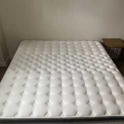 King Size Mattress + Platform Frame – Clean, Gently Used – $250 (Albany)