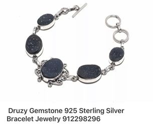 Druzy Sterling Silver Bracelet