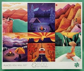 Buffalo puzzle Places You Will Go 1500 pieces travel outdoors vacation camping