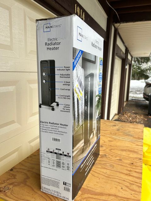 Mainstays electric radiator space heater