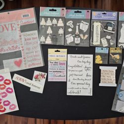 Scrapbook Stickers - Wedding, Love, Christmas, Halloween, Baseball And Misc.