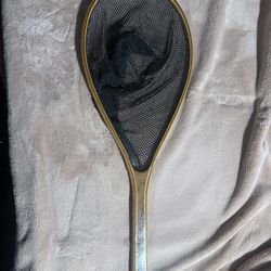 Vintage wood fishing net