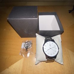 PX Watch Silver White Quartz Face