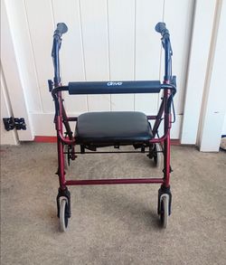 Walker with Seat - Breaks - Storage Bin Under Seat - Folds Easy - Rolls Smoothly Excellent Condition