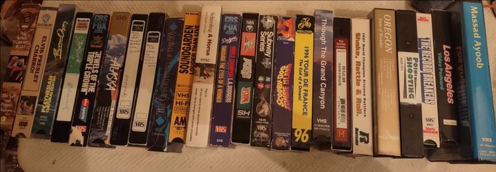 The whole thing $12. Vhs tapes