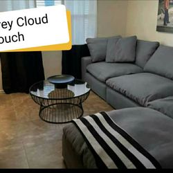 Grey Cloud Modular Sectional Couch Sofa 