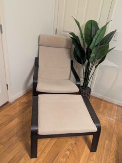 Poang Arm Chair With Footrest