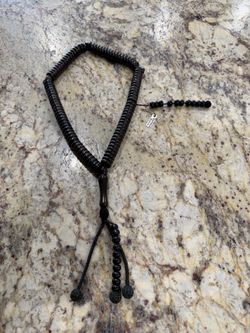 Black Wooden Rondelle Decorative Beads
