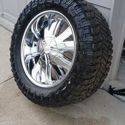 20 Inch 6 Lug GMC CHEVY Rims and Tire Package