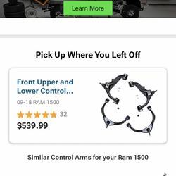 Front Upper and Lower Control Arms with Ball Joints (Set of 4)