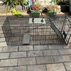 Live animal cage trap