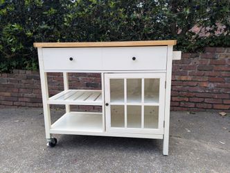 Kitchen/bar cart with a big drawer and cabinet