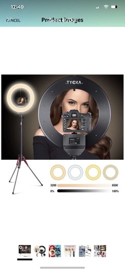 LED Ring Light 14" with Tripod Stand Phone Holder for Live Stream 336 LEDs Aluminum Alloy Lampshade Selfie Ring Light Kit for Smartphone & Camera You