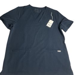 FIGS Casma Three-Pocket Scrub Top XL Dark Harbor Blue Technical Collection NWT FW1100