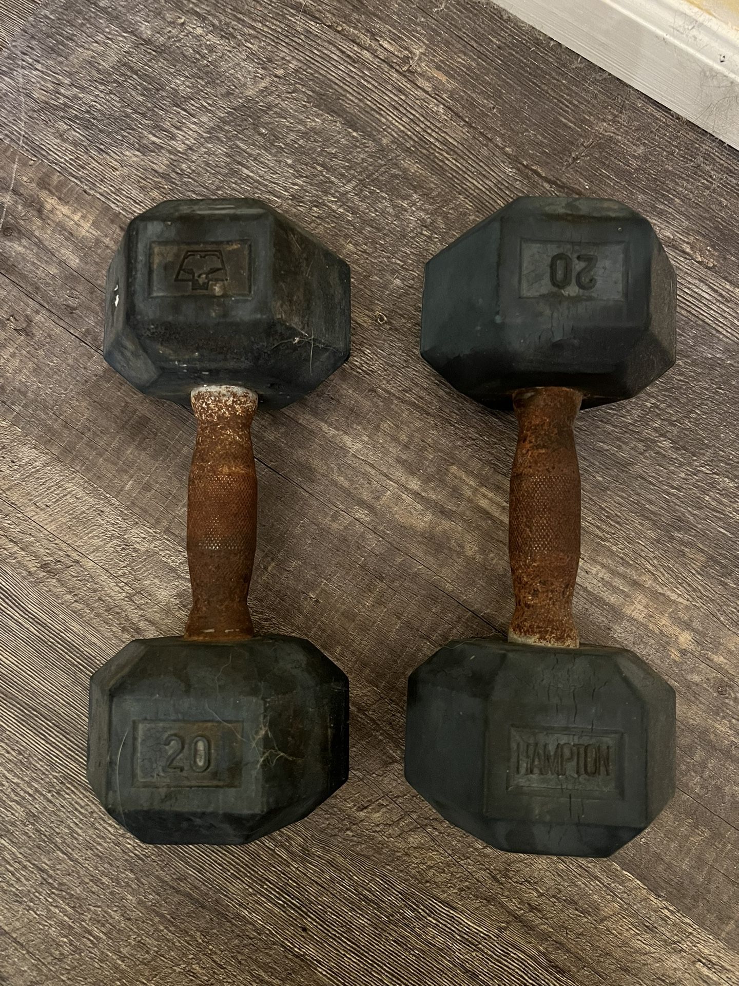 Two 20 Pound Dumbbells 