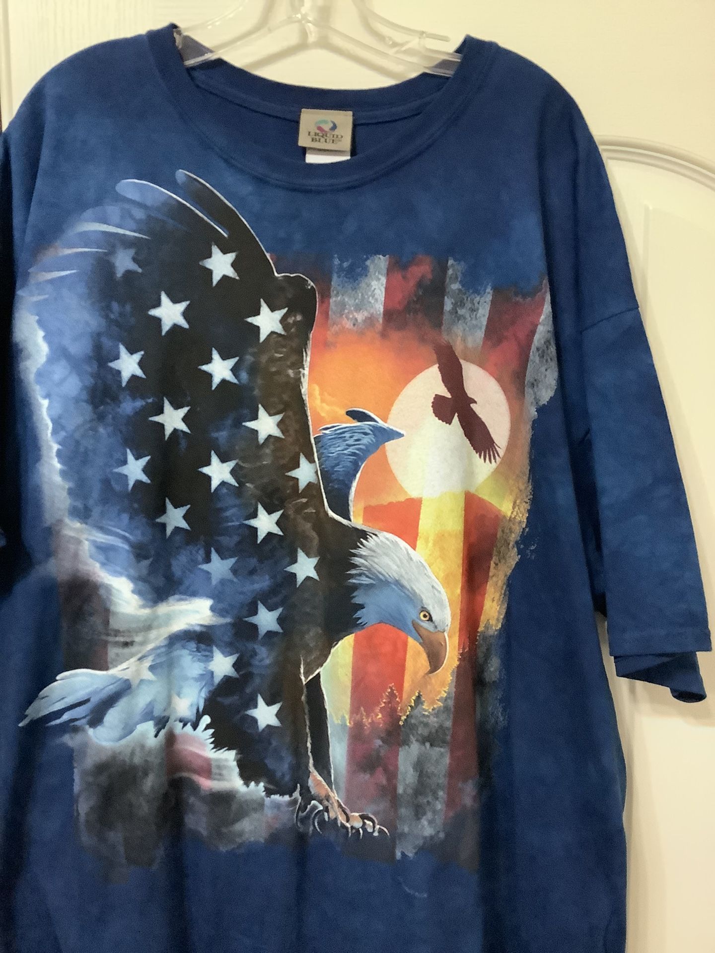 Blue Patriot T Shirt Size 2XL