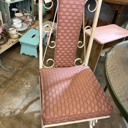 Metal Cushioned Chair