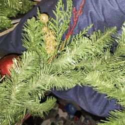 Glittered Greenery Garland / Swag