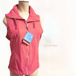 🆕️🏷Columbia Sportswear Womens Size XS Sleeveless Full Zip Utility Vest Jacket Dusty Pink