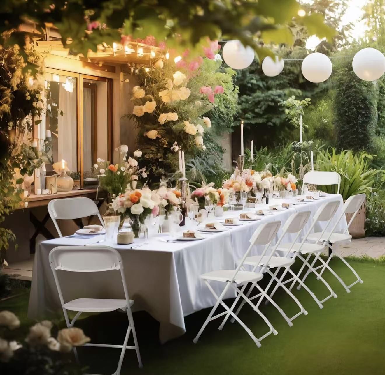 10 PCS Plastic Folding Chair, Portable Commercial Chair, 450 LB $90