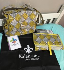 Kalencom Waterproof Diaper Bag with EXTRAS- NEW WITH TAGS