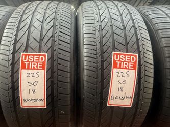 2 used tires 225/50r18 Bridgestone ‼️💵free installation and balance 👌💰