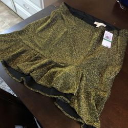Michael Kors gold sparkly skirt 