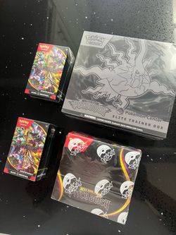 Pokemon Center pitch black Etb booster box bundle New