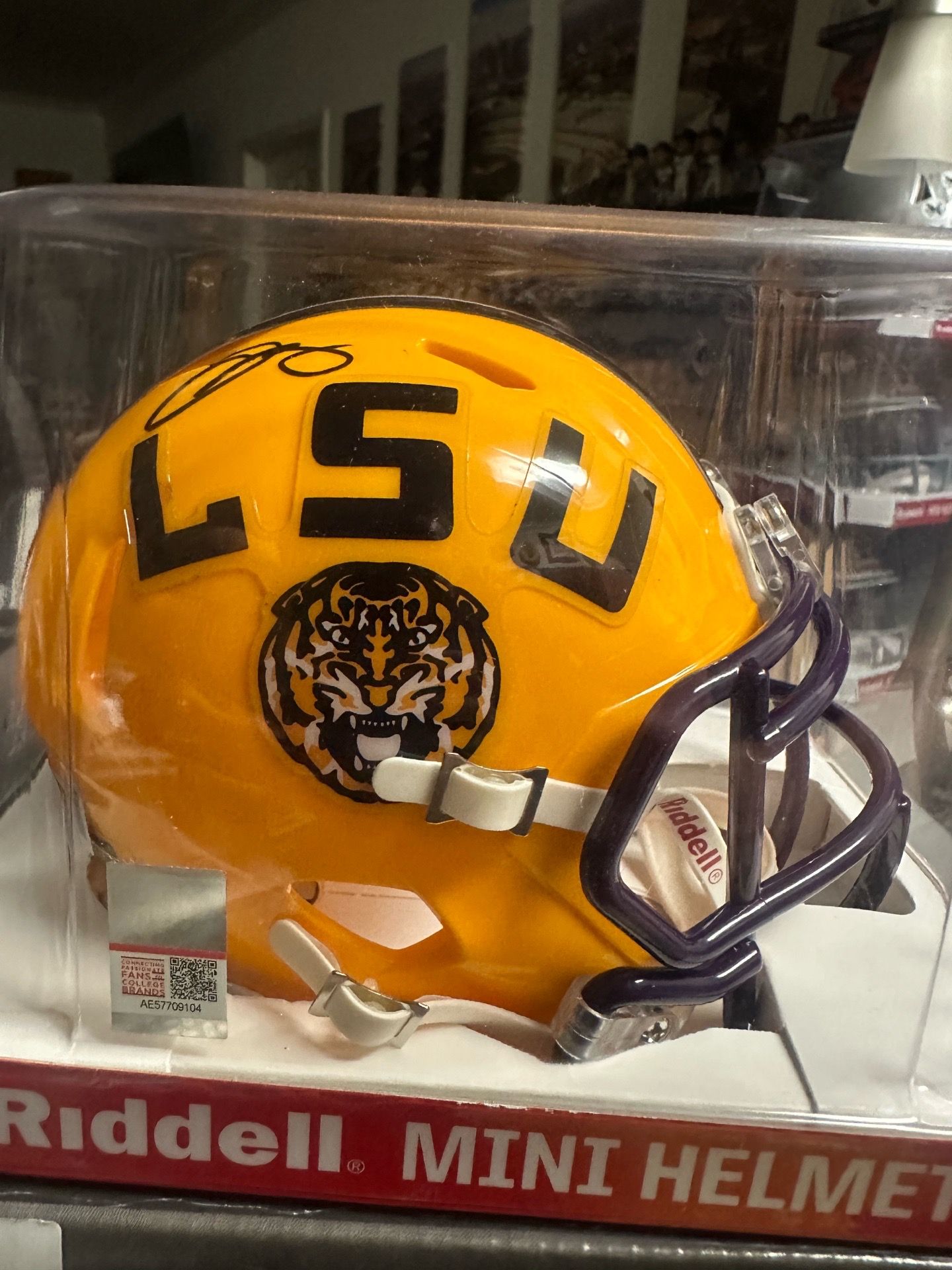 Odell Beckham Jr Signed LSU Tigers Riddell Speed Mini Helmet Beckett