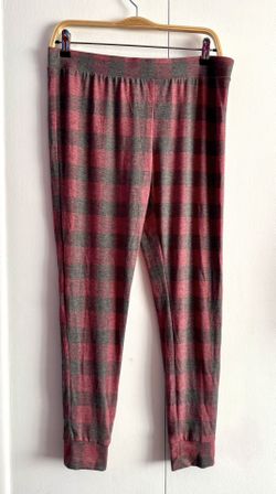 Red Plaid Pajama Pants, Medium 