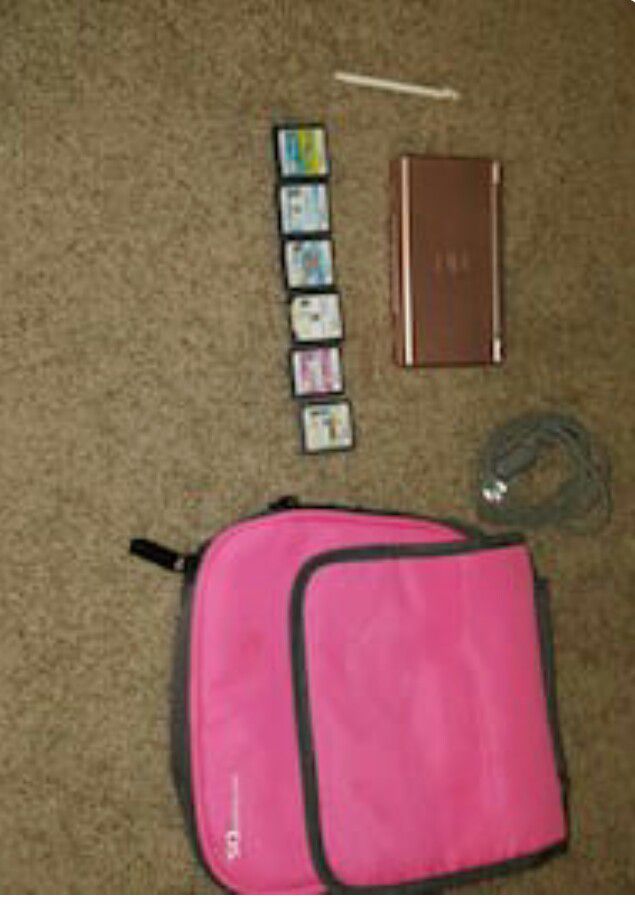 Nintendo DS with accessories.