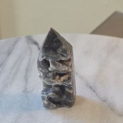 2.8" Approximately Sparkling Druzy Sphalerite Tower Quartz Crystal 