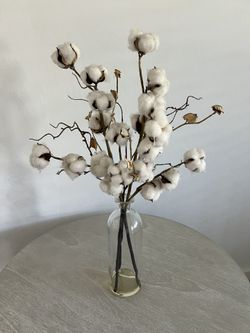 Cotton And Glass Vase 