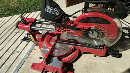General International 10 in mitter saw with laser guiding light.