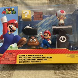 World of Nintendo Super Mario Acorns Plains Diorama Gift Set- New w/ *Box Damage. The box has some damage in one corner, otherwise is brand new/factor