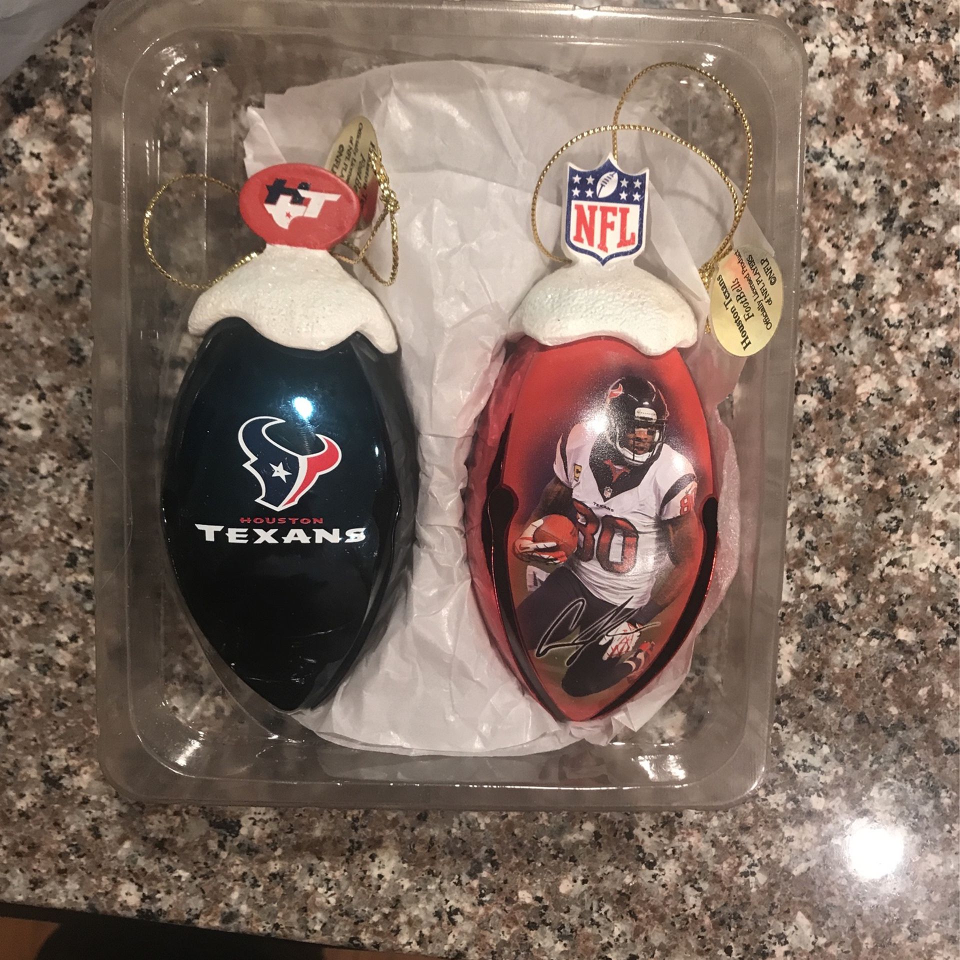 Brandon Exchange Official NFL Houston Texans Ornaments