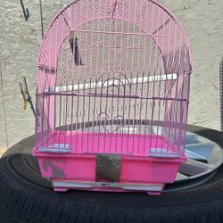 Small Pink Bird Cage