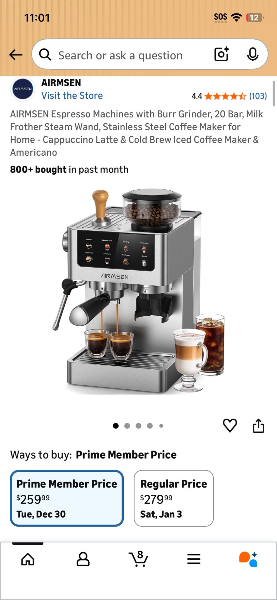 AIRMSEN Espresso Machines coffee maker