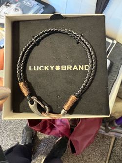 Lucky Brand Black Braided Cord Bracelet