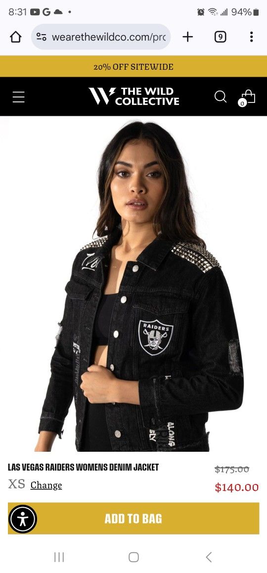 Lv Raiders Womans Denim Jacket