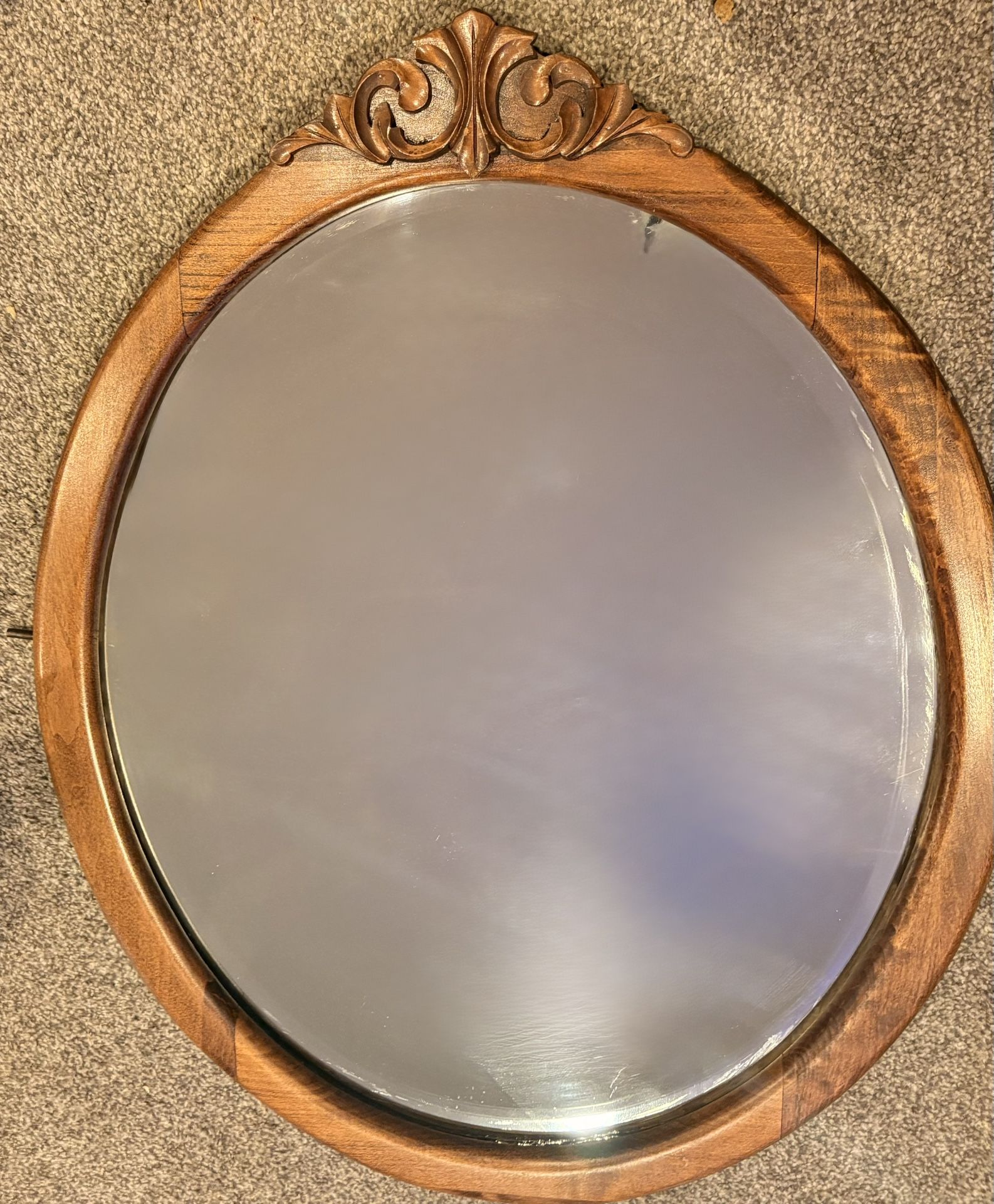 Antique Louis XVI Beveled Wall Mirror