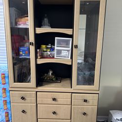 For Sale - Large Wooden Storage Cabinet / Hutch